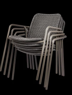 ohgreen Armstoel Aruba quartz grijs