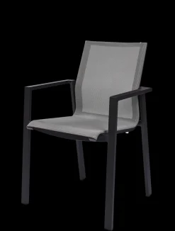 ohgreen Armstoel Norris antraciet/zilver