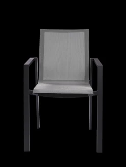 ohgreen Armstoel Norris antraciet/zilver