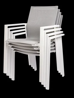 ohgreen Armstoel Norris wit/licht grijs