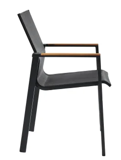 ohgreen Armstoel Norris zwart/teak