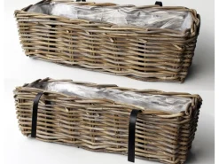 ohgreen Balkonbak rotan antiekgrijs