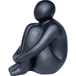 ohgreen Beeld zittende man fiberterrazzo 56cm