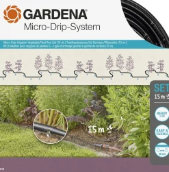 ohgreen Bewateringsset voor gewassen- of plantenrijen van 15m