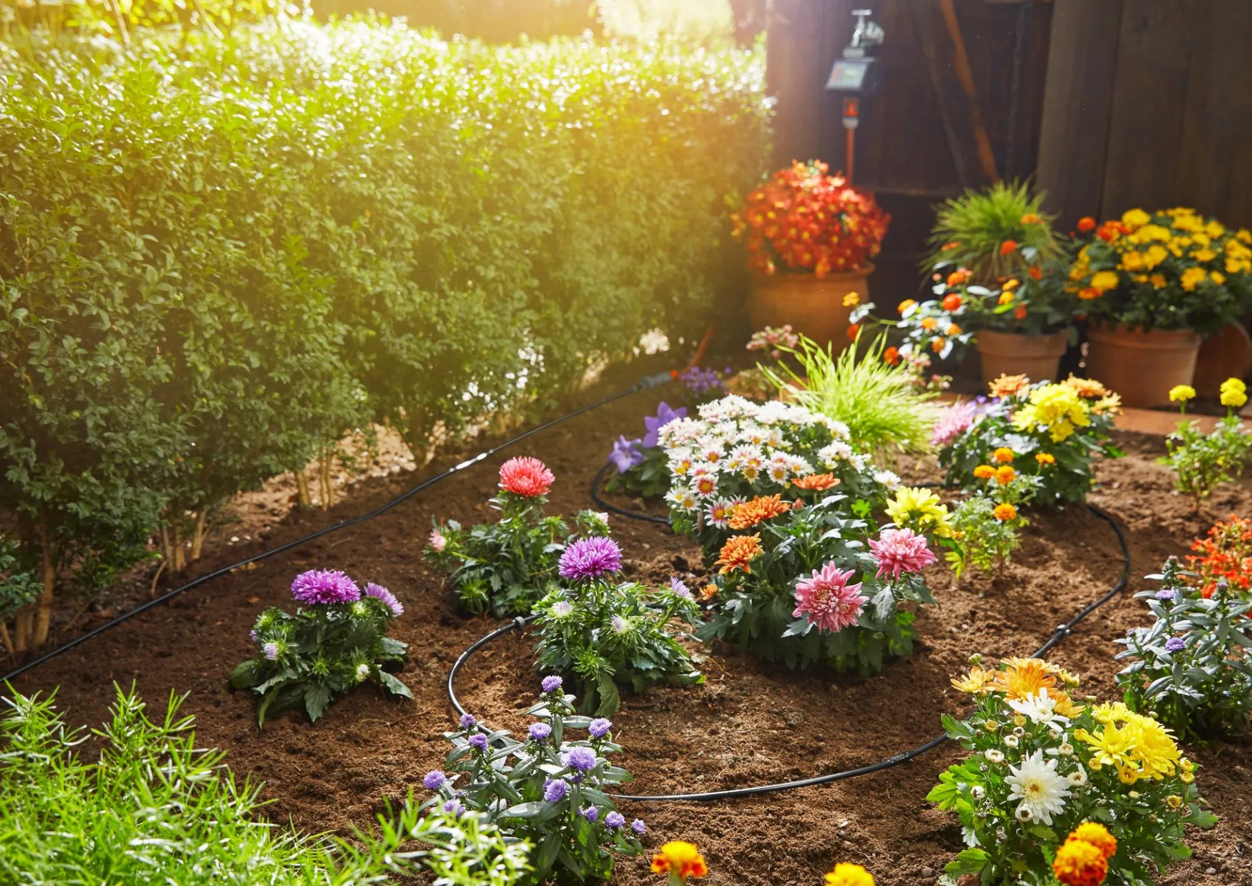 ohgreen Bewateringsset voor gewassen- of plantenrijen van 15m