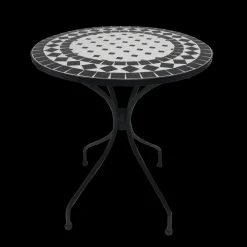 ohgreen Bistrotafel Rodin d60cm mozaiek zwart/wit