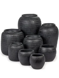 ohgreen Black Ancient Sierpot l l16,5xb16,5x13 zwart