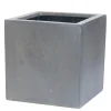 ohgreen Bloembak Fiberstone kubus 20x20cm grijs