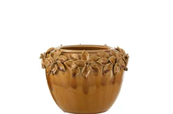ohgreen Bloemp bloem keramiek oker l (21x21x16cm)