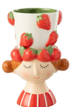 ohgreen Bloempot 2 delen aardbei meisje dolomiet