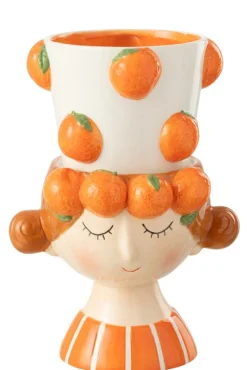 ohgreen Bloempot 2 delen sinaasappel meisje dolomiet
