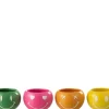 ohgreen Bloempot smiley porselein mix small assortiment van 4
