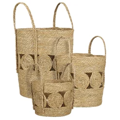 ohgreen Borno mand rond lichtbruin - h44xd36cm