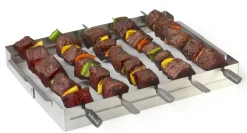 ohgreen Brochettehouder uit rvs voor 5 stuks 35,5x26,5x4,5cm