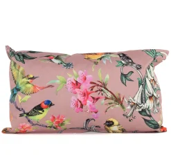 ohgreen Buitenkussen vogels oud roze 30x50cm