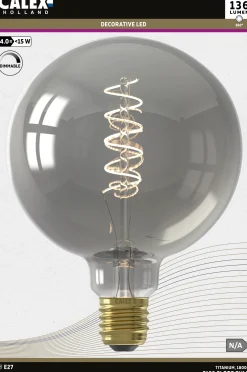 ohgreen calex led lamp globe G125 flex filament E27 titanium dimbaar