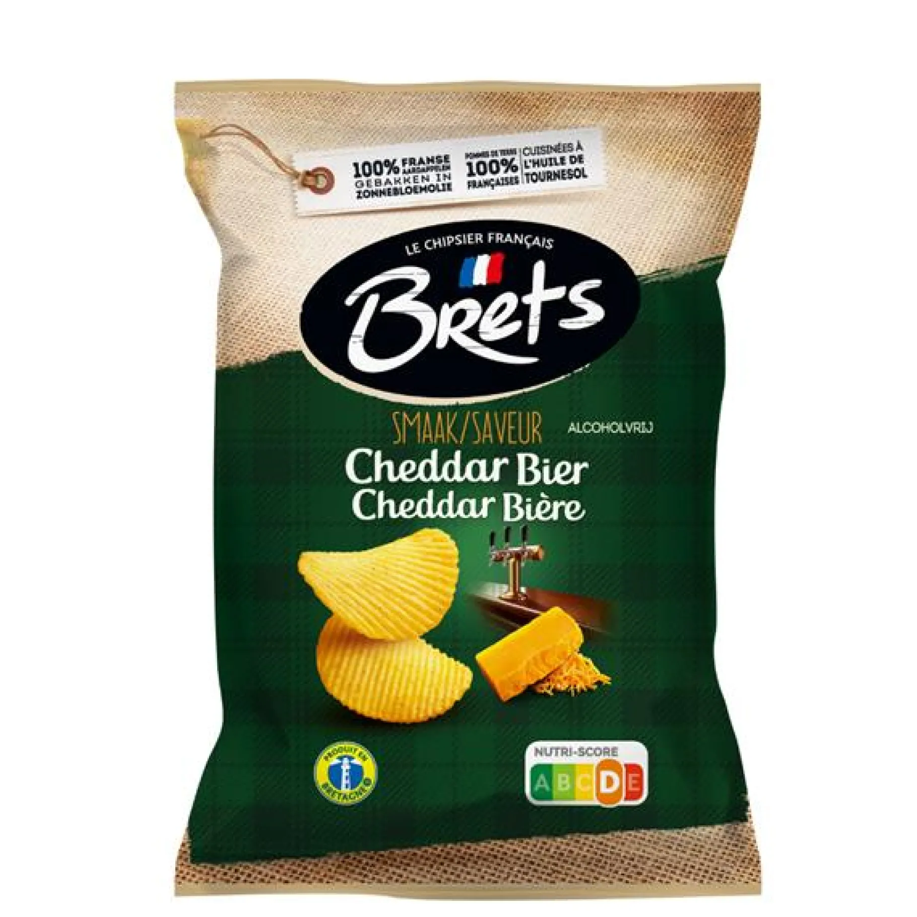 ohgreen Chips met cheddar en bier smaak