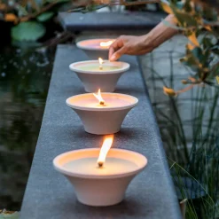 ohgreen Citronellakaars in witte schaal - Ginger Love