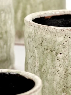 ohgreen Craquelé Pot flame light green d14 h13 cm