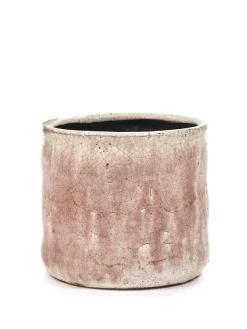 ohgreen Craquelé Pot flame rose d14 h13 cm