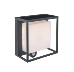 ohgreen Curtis solar wandlamp donkergrijs led 3w