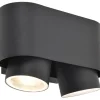 ohgreen Cypres wandlamp donkergrijs gu10 2*max.7ww