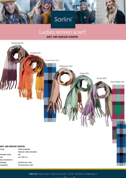 ohgreen Dames sjaal geruit - bruin