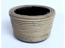 ohgreen Drypot round stripe grey d19h12cm