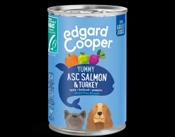 ohgreen Edgard & cooper, blik voor adult honden met zalm en kalkoen, 400g