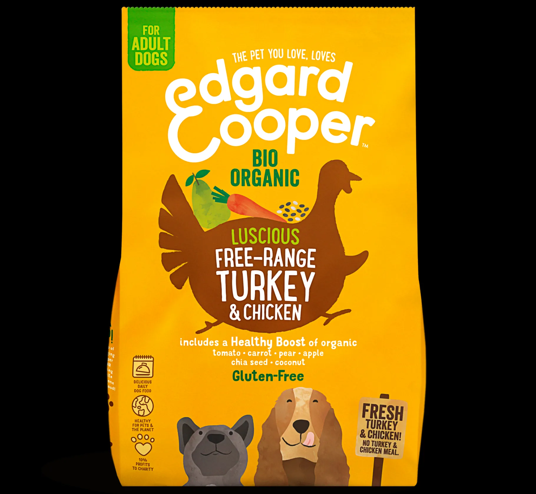 ohgreen Edgard & cooper, volwassen kalkoen & kip, 700g