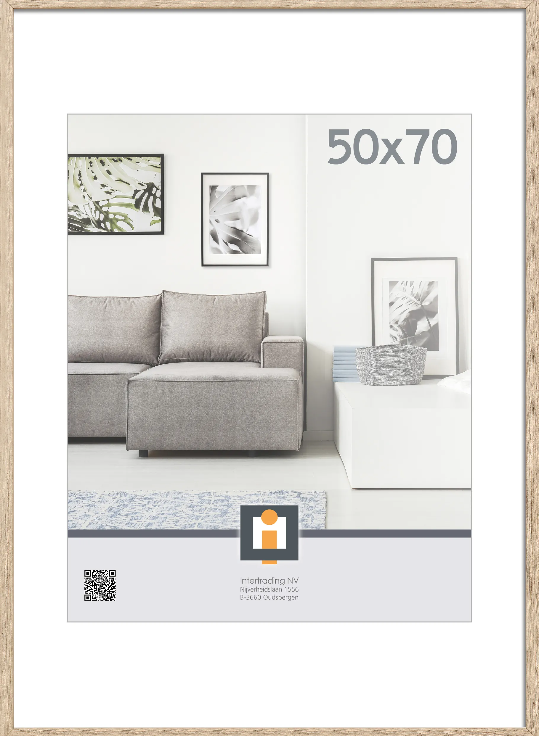 ohgreen fotolijst livorno vintage eik 50x70 cm