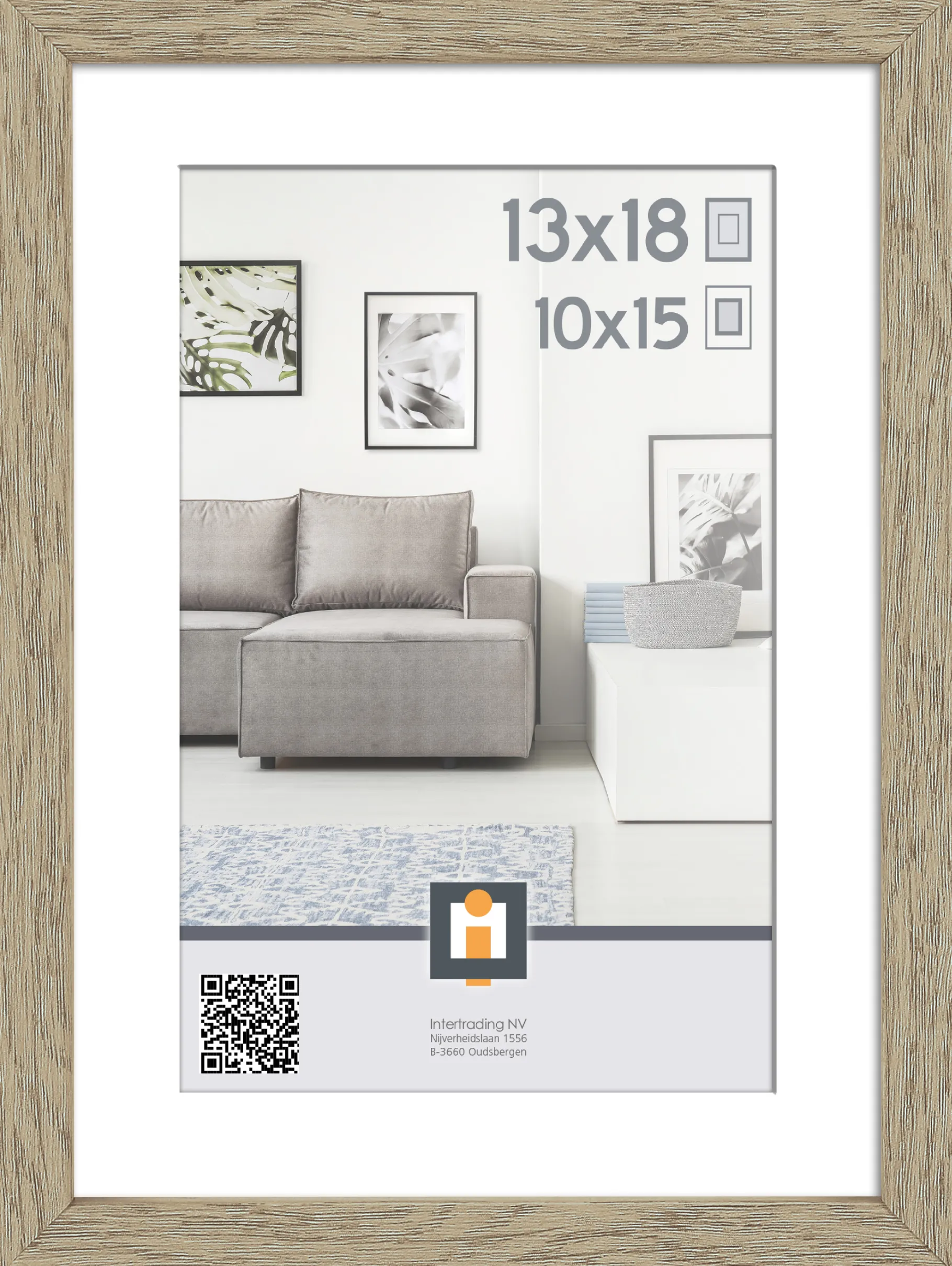 ohgreen fotolijst madrid vintage eik 13x18 cm