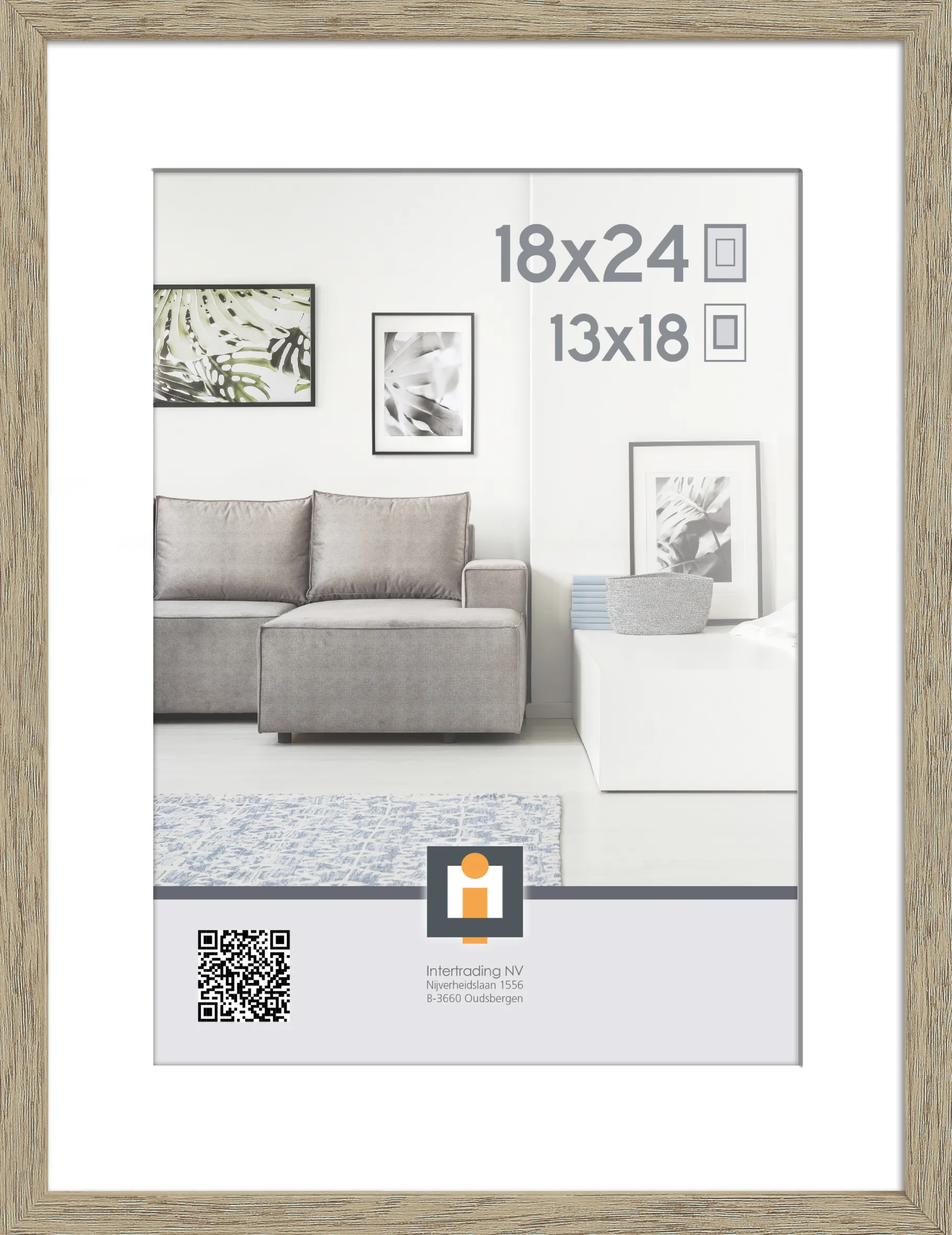 ohgreen fotolijst madrid vintage eik 18x24 cm