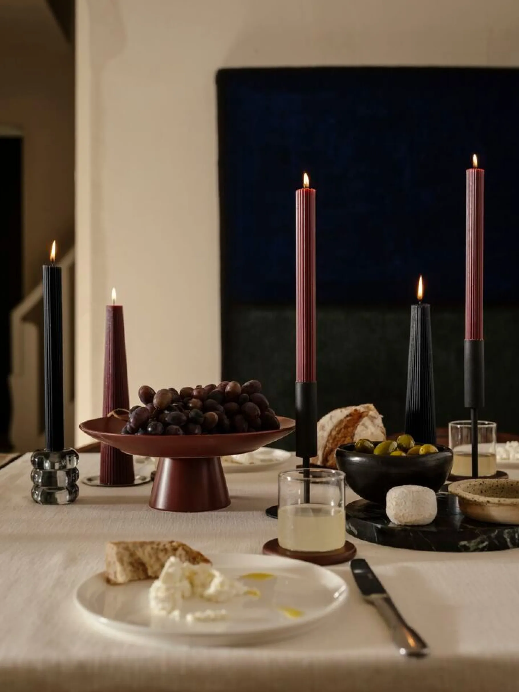 ohgreen Geribde dinerkaars