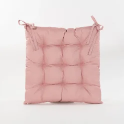 ohgreen Gewatteerd stoelkussen oud roze 38x38cm