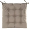 ohgreen Gewatteerd stoelkussen taupe 38x38cm