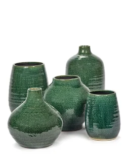 ohgreen Glazed shades Vaas s l24xb24x h23,5 d.groen