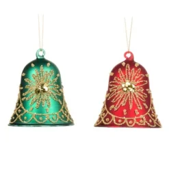 ohgreen Glazen bel met glittersterren