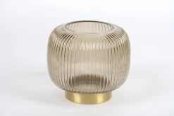 ohgreen Glazen vaas linjo brown