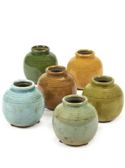 ohgreen Gold & Pastel Vaas l8xb8xh8cm ass/6 mix
