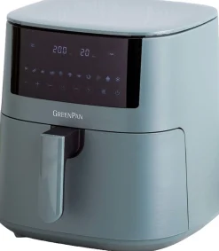 ohgreen Greenpan bistro xxl airfryer - smokey blue - pfas-vrije keramische antiaanbaklaag - 7,2l mand - 11 presets