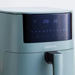 ohgreen Greenpan bistro xxl airfryer - smokey blue - pfas-vrije keramische antiaanbaklaag - 7,2l mand - 11 presets