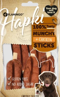 ohgreen Hapki munchy sticks met kip 7,5cm 5st 100gr