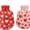ohgreen Heartbreaker rood/roze vaas 17x17x22