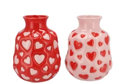 ohgreen Heartbreaker rood/roze vaas 17x17x22
