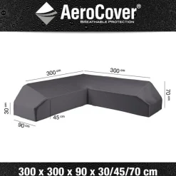 ohgreen Hoes lounge met platform 300x300x90xh30/45/70cm