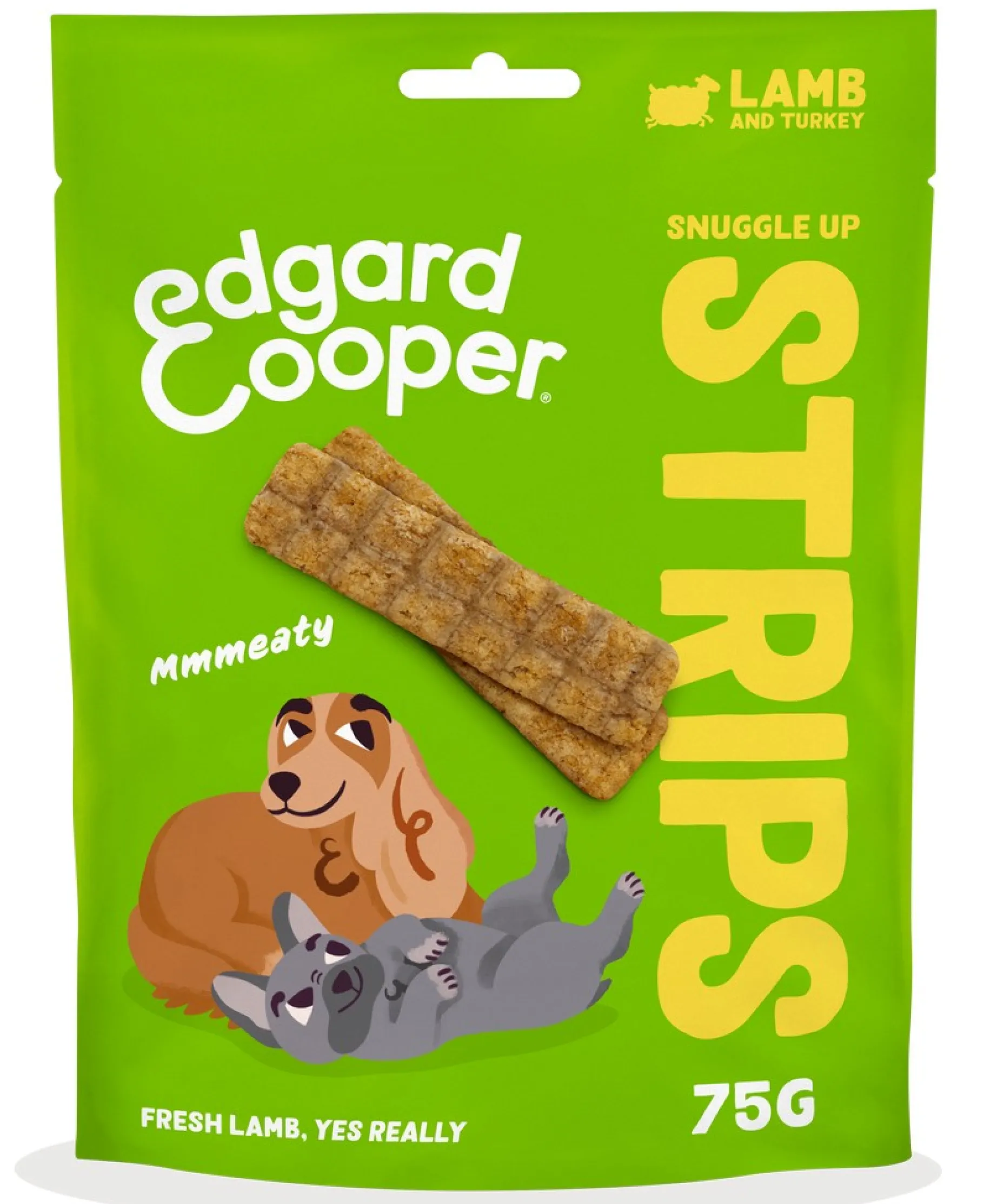 ohgreen Hondensnack treats snuggle up strips met lam en kalkoen
