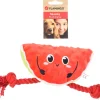 ohgreen Hondenspeeltje bubto watermeloen met touw