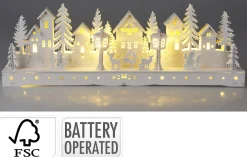 ohgreen Houten huis met led 45cm