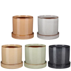 ohgreen Inger Pot met schotel - h13,5xd15cm